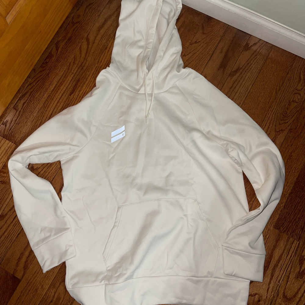Hurley cream white athletic hoodie size large men’s